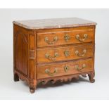 RÉGENCE PROVINCIAL BRONZE-MOUNTED CARVED WALNUT COMMODE