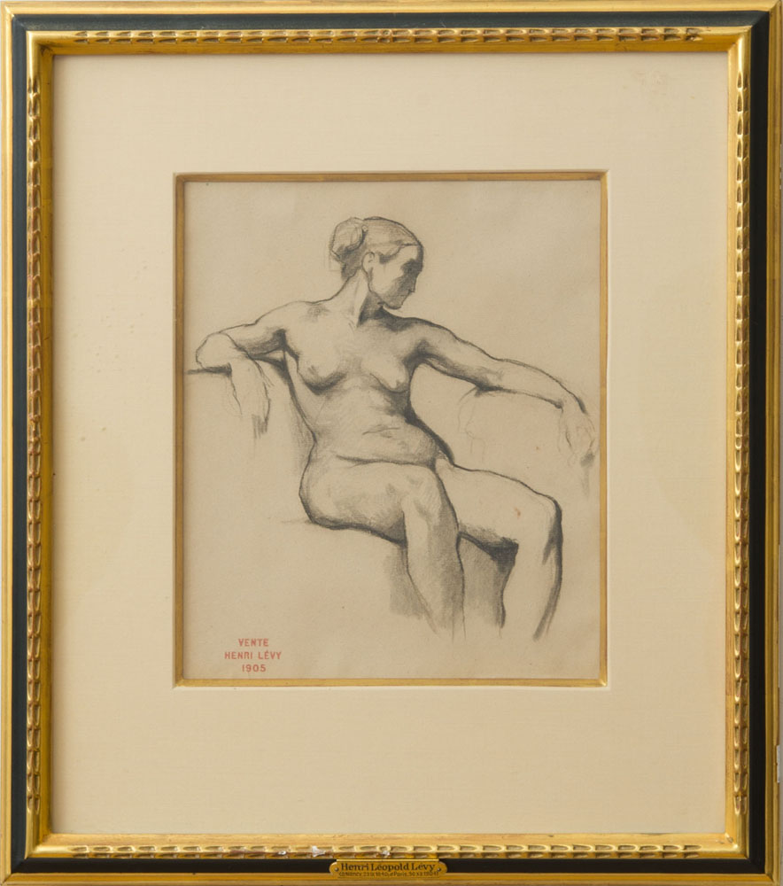 HENRI LÉOPOLD LÉVY (1840-1904): SEATED FEMALE NUDE