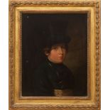 CONTINENTAL SCHOOL: PORTRAIT OF A BOY IN A TOP HAT