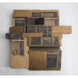 ITARU KOMURO (b. 1941): KAZUKI; SHINBUN NISHIKIE: PAIR OF JAPANESE BOX SCULTURES