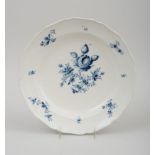 VIENNA PORCELAIN BLUE FLORAL-DECORATED CHARGER