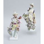 ASSEMBLED PAIR OF MEISSEN PORCELAIN CHINOISERIE FIGURES