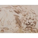 EUROPEAN SCHOOL: STUDY OF A LION; FIGURE STUDY; AND STUDY OF TWO FIGURES AND A HORSE