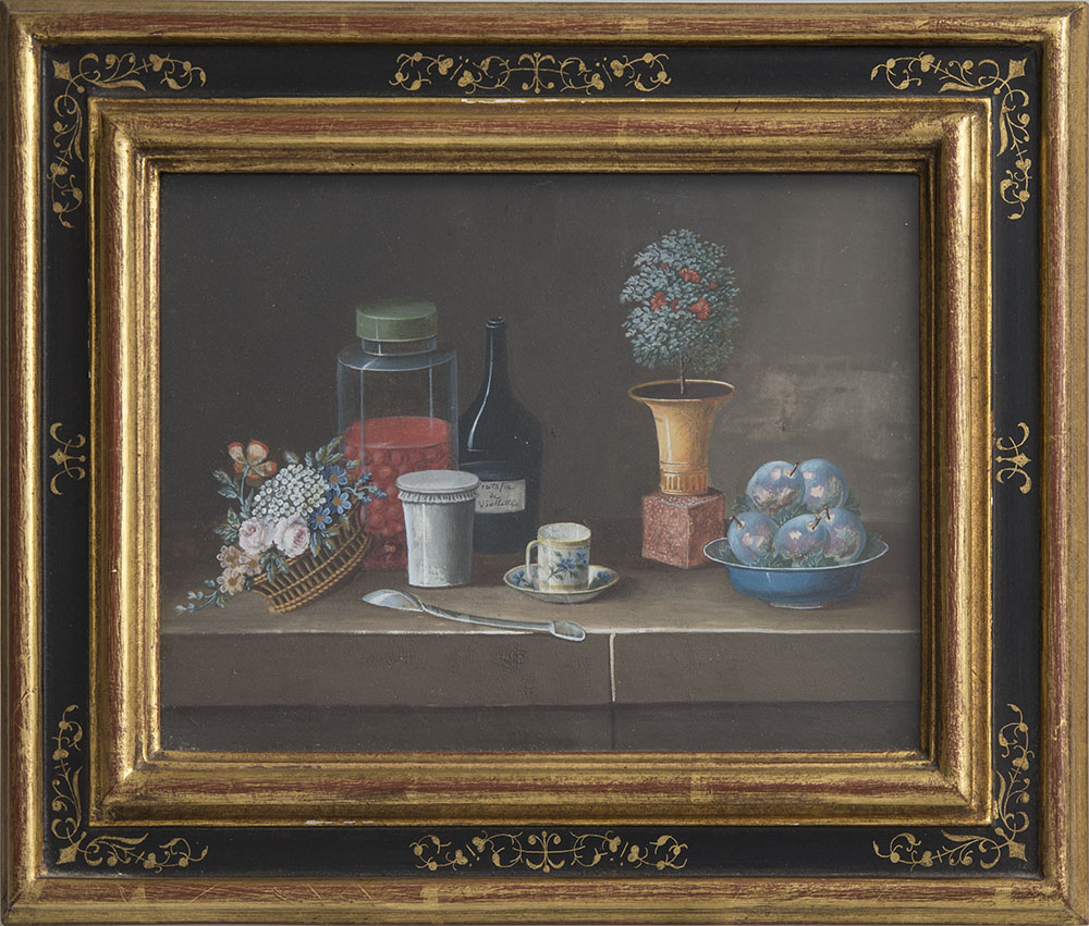 ATTRIBUTED TO PAUL LELONG (1799-1846): STILL LIFES: A PAIR - Image 3 of 4