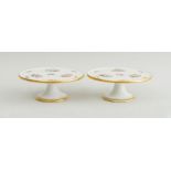 PAIR OF FRENCH PORCELAIN STEMMED CAKE STANDS