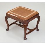 FINE GEORGE II CARVED WALNUT STOOL, CIRCA 1720