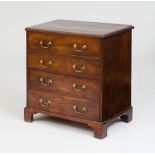 GEORGE III MAHOGANY SECRETARY/CHEST OF DRAWERS