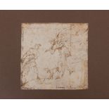 ATTRIBUTED TO GIUSEPPE CESAR IL CAVALIER D'ARPINO (1568-1640): STUDY OF TWO FIGURES AND A DOG