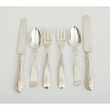 GROUP OF SILVER AND SILVER-PLATE FLATWARE