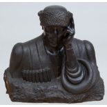 20TH CENTURY SCHOOL: BUST OF A RUSSIAN MAN IN A HAT