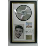 A large signed Cliff Richard 'Summer Holiday' music montage.
