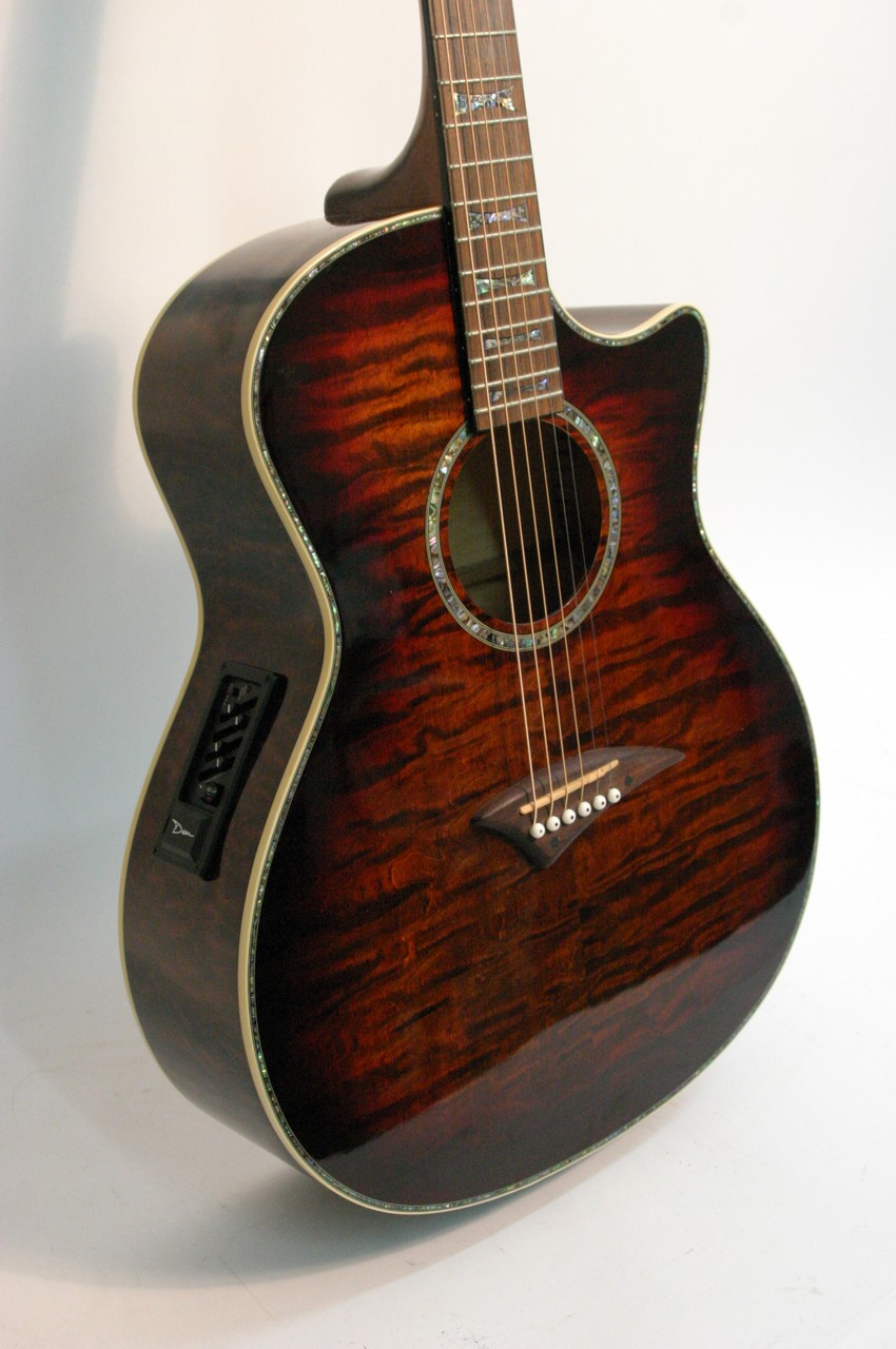 A Dean Exotica semi acoustic guitar with soft padd - Image 2 of 6