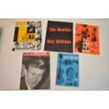 A 1963 Beatles and Roy Orbison tour program, a signed Pop Weekly page by Johnny Leyton, a 1963 Top