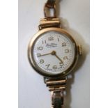 A lady's 9ct gold watch