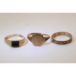 Withdrawn - Three gold rings of various design