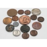 A collection of interesting Victorian commemorative bronze and copper medallions.