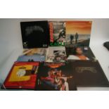 A collection of various LPs including The Clash, T