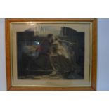 A framed print of Paolo& Francesca reproduction of
