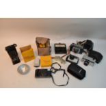 A collection of vintage cameras to include an Agfa