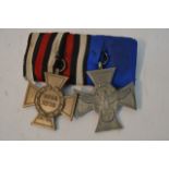 Two German medals on a bar including a WW2 Police