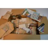 Three boxes of postage stamps including Great Brit