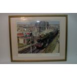 A Terence Cuneo signed limited edition train print