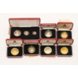 A collection of & cased Pobjoy coins