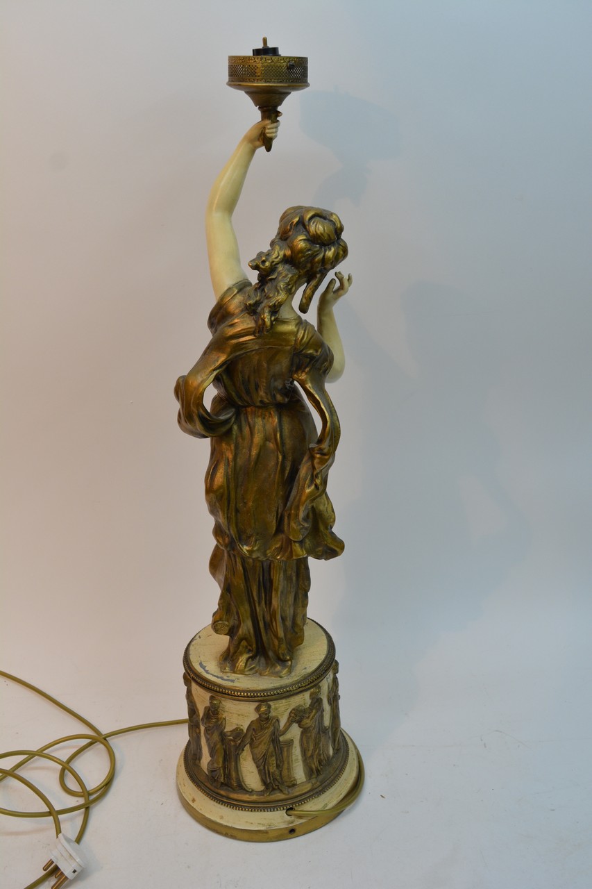 A spelton figure in the form of a classical maiden - Image 2 of 2