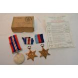 A set of three Second World War medals