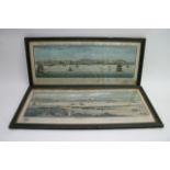 A pair of framed Gravesend and Greenwich engraving