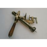 A Swiss made Rapid brass corkscrew.