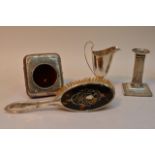 Four silver items comprising a Birmingham helmet s