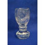 A 19th century Masonic toastmasters glass with fac