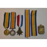 Three WW1 medals awarded to Pte. H.J Blackburn A.S
