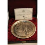 A boxed silver Birmingham Mint 1974 Christmas plat