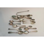 A collection of silver plate ware including a Geor