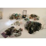 A collection of various costume jewellery items co