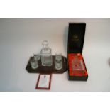 A boxed Webb crystal decanter and a Stuart crystal