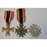 Three WW2 German WW2 Merit Crosses