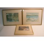 Three framed and glazed Russell Flint prints of nu