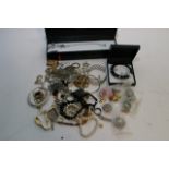 A bag of costume Jewellery, mixed