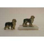 Two cold painted bronzes in the form of English sh