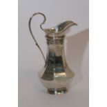 A silver octagonal shaped milk jug maker Mappin &