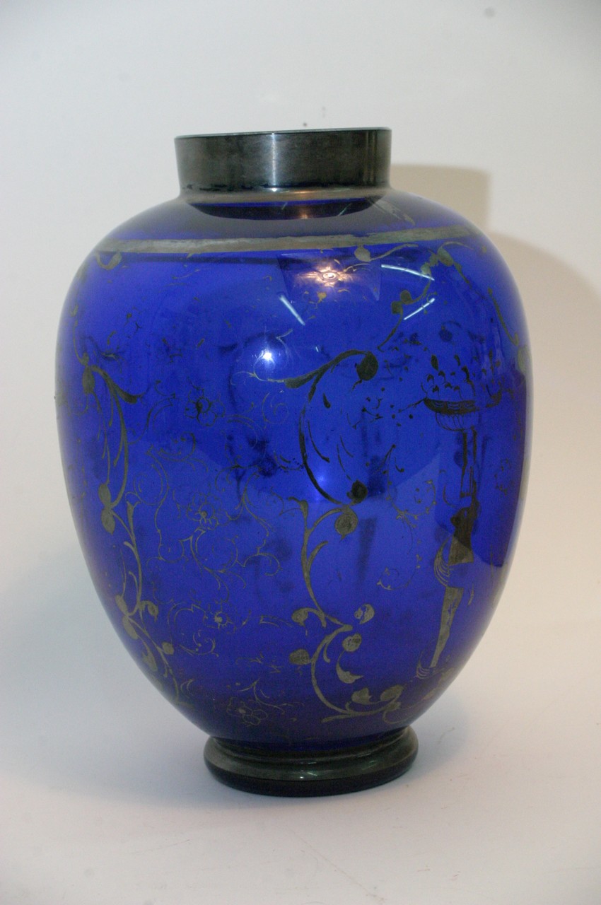 An early 20th century Scandinavian glass vase with