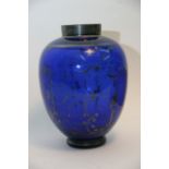An early 20th century Scandinavian glass vase with