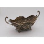 Twin handle silver bowl marked 925