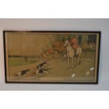 A Cecil Aldin hunting print titled 'Forrard away',