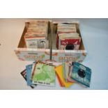 Two boxes of 1950s - 60s 45 rpm records including