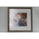 A large framed Christine Comyn lithograph, titled