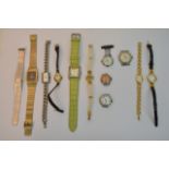 A bag of various wristwatches.